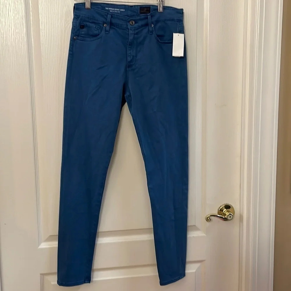 NWT AG Adriana Goldschmidt Womens 28R Farrah High Rise Skinny Ankle Blue Pantd